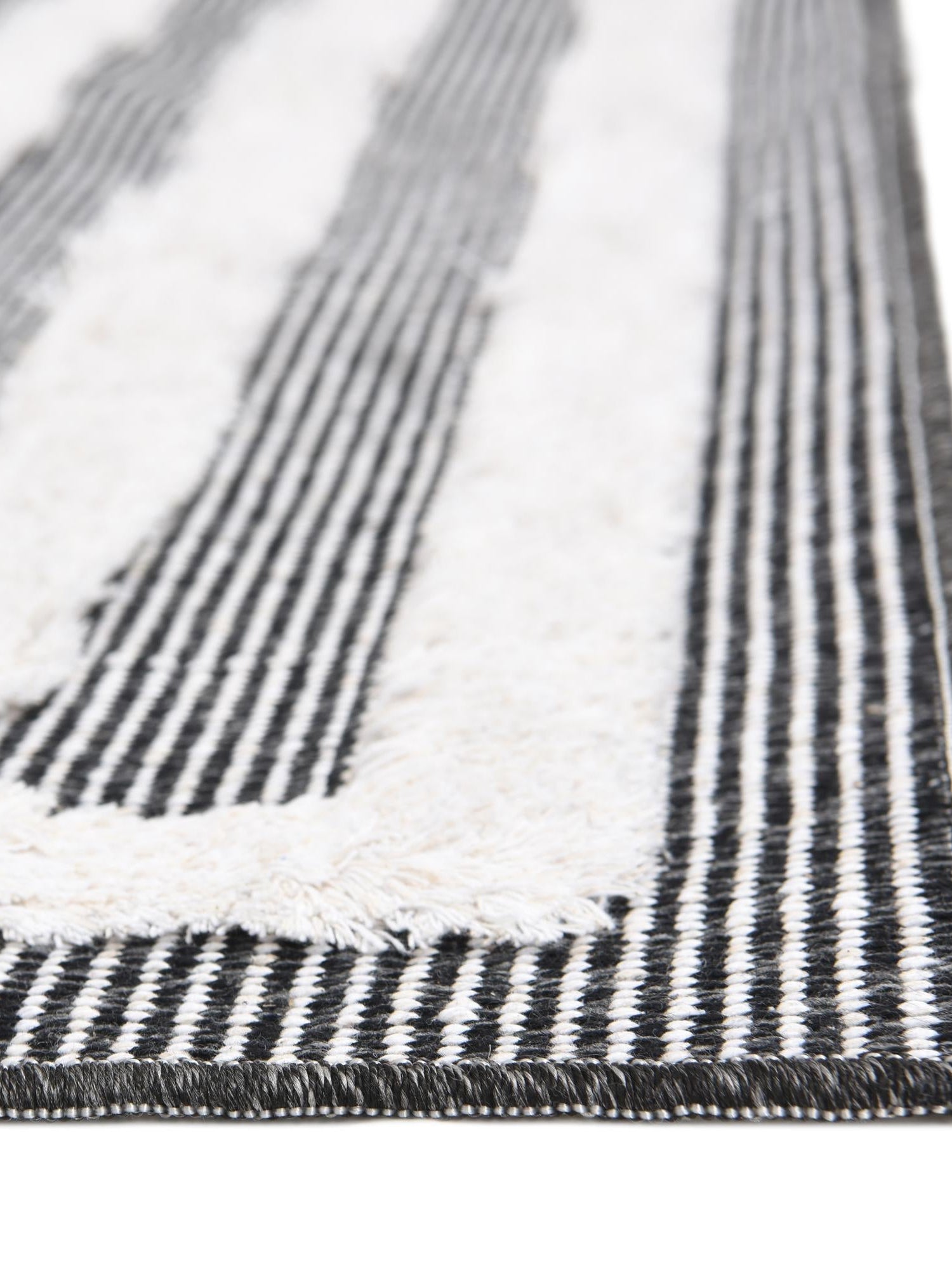 Black 9' 10 x 12' Sabrina Soto Casa Rectangle Area Rug 100% Cotton Geometric Pattern All Natural Material Eco Friendly Carpet for Sale at Rug Engine