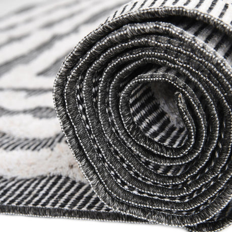 Black 9' 10 x 12' Sabrina Soto Casa Rectangle Area Rug 100% Cotton Geometric Pattern All Natural Material Eco Friendly Carpet for Sale at Rug Engine