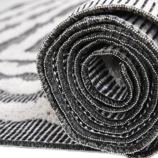 Black 9' 10 x 12' Sabrina Soto Casa Rectangle Area Rug 100% Cotton Geometric Pattern All Natural Material Eco Friendly Carpet for Sale at Rug Engine