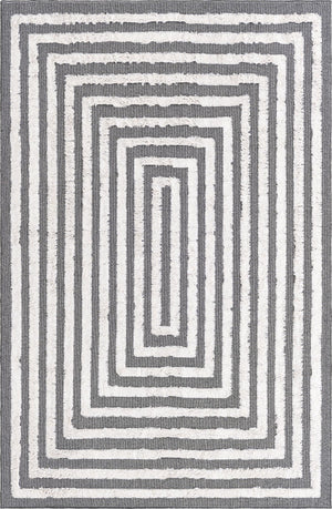 Black 1' 3 x 1' 4 Sabrina Soto Casa Sample Area Rug 100% Cotton Geometric Pattern All Natural Material Eco Friendly Carpet for Sale at Rug Engine