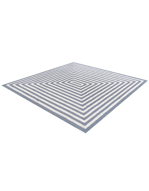 Navy Blue 8' 3 x 10' Sabrina Soto Casa Rectangle Area Rug 100% Cotton Geometric Pattern All Natural Material Eco Friendly Carpet for Sale at Rug Engine