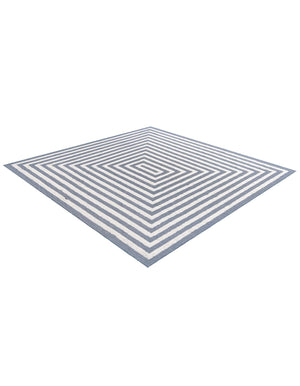 Navy Blue 8' 3 x 10' Sabrina Soto Casa Rectangle Area Rug 100% Cotton Geometric Pattern All Natural Material Eco Friendly Carpet for Sale at Rug Engine