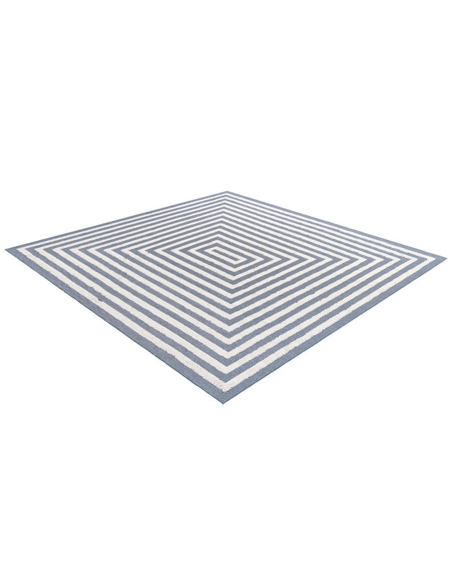 Navy Blue 8' 3 x 10' Sabrina Soto Casa Rectangle Area Rug 100% Cotton Geometric Pattern All Natural Material Eco Friendly Carpet for Sale at Rug Engine