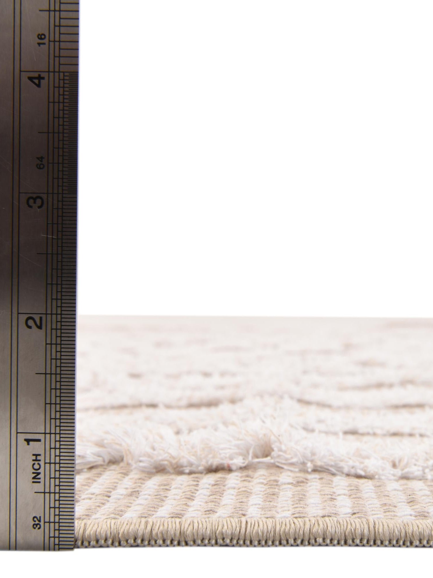 Beige 6' 4 x 9' Sabrina Soto Casa Rectangle Area Rug 100% Cotton Geometric Pattern All Natural Material Eco Friendly Carpet for Sale at Rug Engine