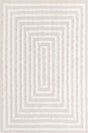 Beige 1' 3 x 1' 4 Sabrina Soto Casa Sample Area Rug 100% Cotton Geometric Pattern All Natural Material Eco Friendly Carpet for Sale at Rug Engine