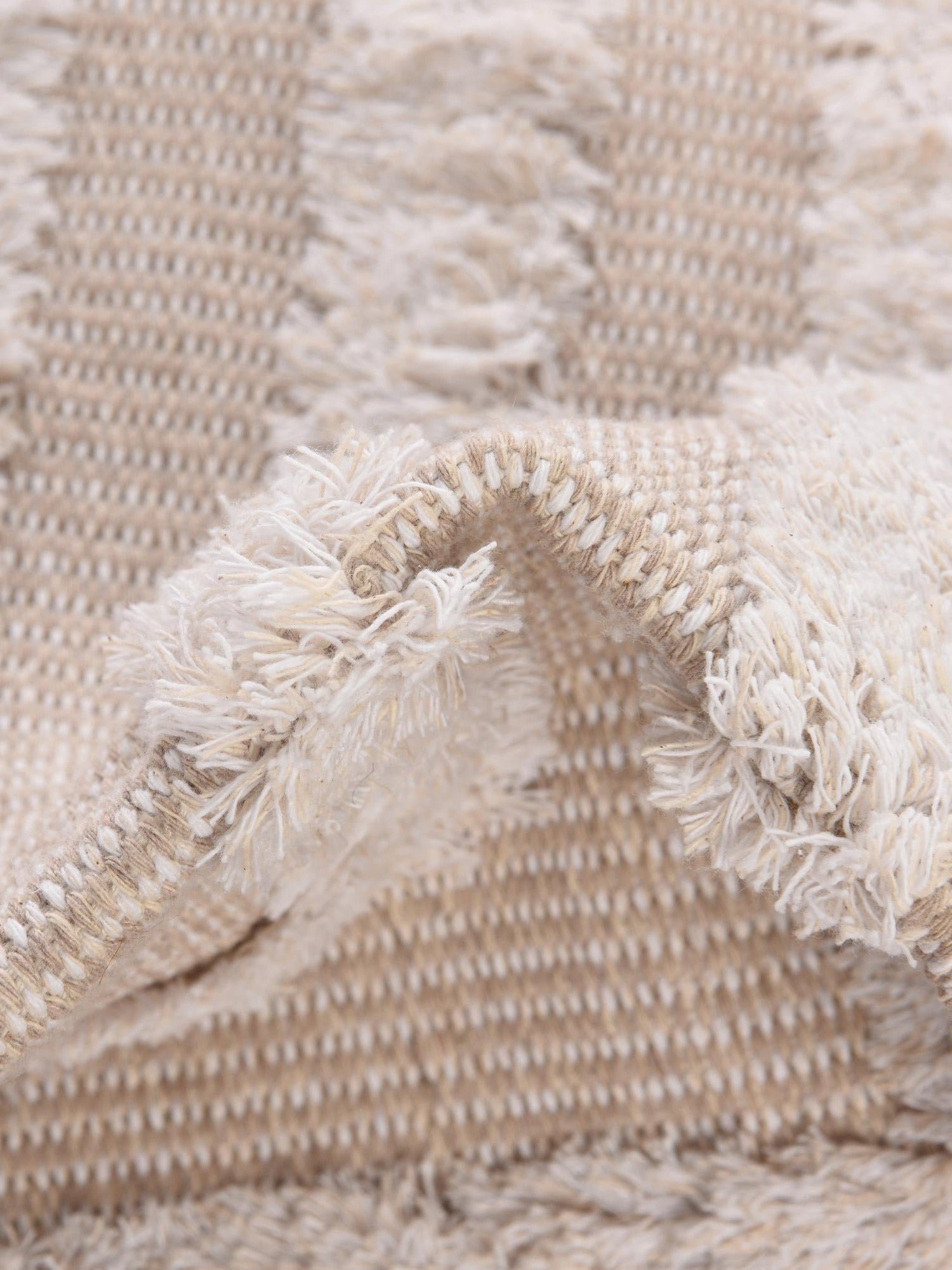 Beige 2' 3 x 8' Sabrina Soto Casa Runner Area Rug 100% Cotton Geometric Pattern All Natural Material Eco Friendly Carpet for Sale at Rug Engine