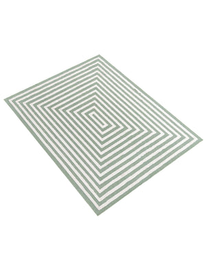 Green 8' 3 x 10' Sabrina Soto Casa Rectangle Area Rug 100% Cotton Geometric Pattern All Natural Material Eco Friendly Carpet for Sale at Rug Engine