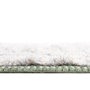 Green 4' 5 x 6' Sabrina Soto Casa Rectangle Area Rug 100% Cotton Geometric Pattern All Natural Material Eco Friendly Carpet for Sale at Rug Engine