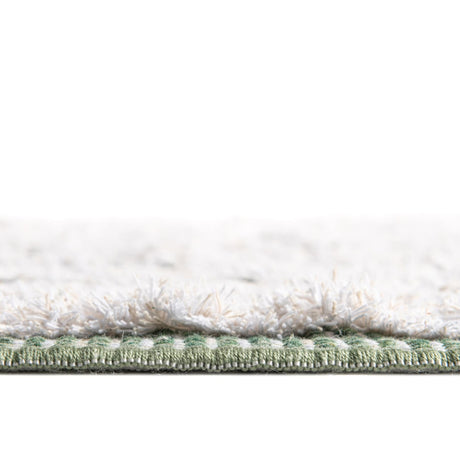 Green 8' 3 x 10' Sabrina Soto Casa Rectangle Area Rug 100% Cotton Geometric Pattern All Natural Material Eco Friendly Carpet for Sale at Rug Engine
