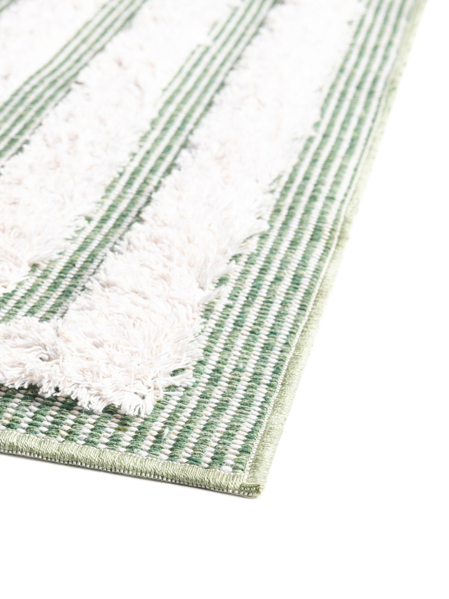 Green 4' 5 x 6' Sabrina Soto Casa Rectangle Area Rug 100% Cotton Geometric Pattern All Natural Material Eco Friendly Carpet for Sale at Rug Engine