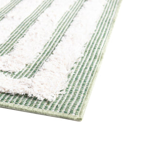 Green 4' 5 x 6' Sabrina Soto Casa Rectangle Area Rug 100% Cotton Geometric Pattern All Natural Material Eco Friendly Carpet for Sale at Rug Engine
