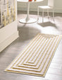 Yellow 2' 7 x 12' Sabrina Soto Casa Runner Area Rug 100% Cotton Geometric Pattern All Natural Material Eco Friendly Carpet for Sale at Rug Engine