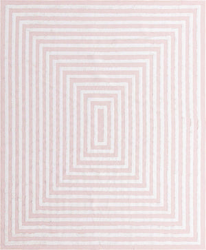 Pink 10' x 12' Sabrina Soto Casa Rectangle Area Rug 100% Cotton Geometric Pattern All Natural Material Eco Friendly Carpet for Sale at Rug Engine