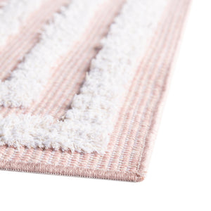 Pink 8' 3 x 10' Sabrina Soto Casa Rectangle Area Rug 100% Cotton Geometric Pattern All Natural Material Eco Friendly Carpet for Sale at Rug Engine