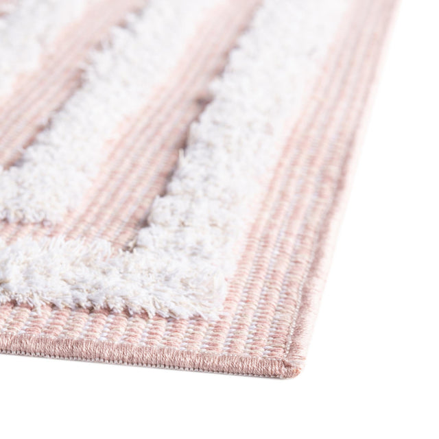 Pink 8' 3 x 10' Sabrina Soto Casa Rectangle Area Rug 100% Cotton Geometric Pattern All Natural Material Eco Friendly Carpet for Sale at Rug Engine