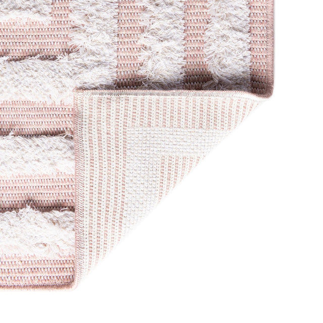 Pink 2' 7 x 12' Sabrina Soto Casa Runner Area Rug 100% Cotton Geometric Pattern All Natural Material Eco Friendly Carpet for Sale at Rug Engine