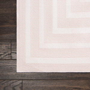 Pink 2' 7 x 12' Sabrina Soto Casa Runner Area Rug 100% Cotton Geometric Pattern All Natural Material Eco Friendly Carpet for Sale at Rug Engine