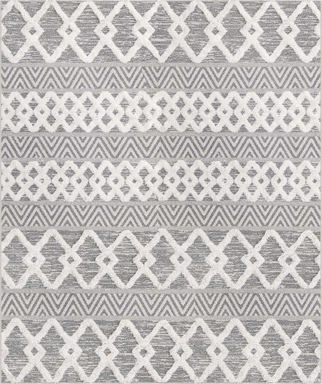 Anthracite Gray 9' 10 x 12' Sabrina Soto Casa Rectangle Area Rug 100% Cotton Geometric Pattern All Natural Material Eco Friendly Carpet for Sale at Rug Engine