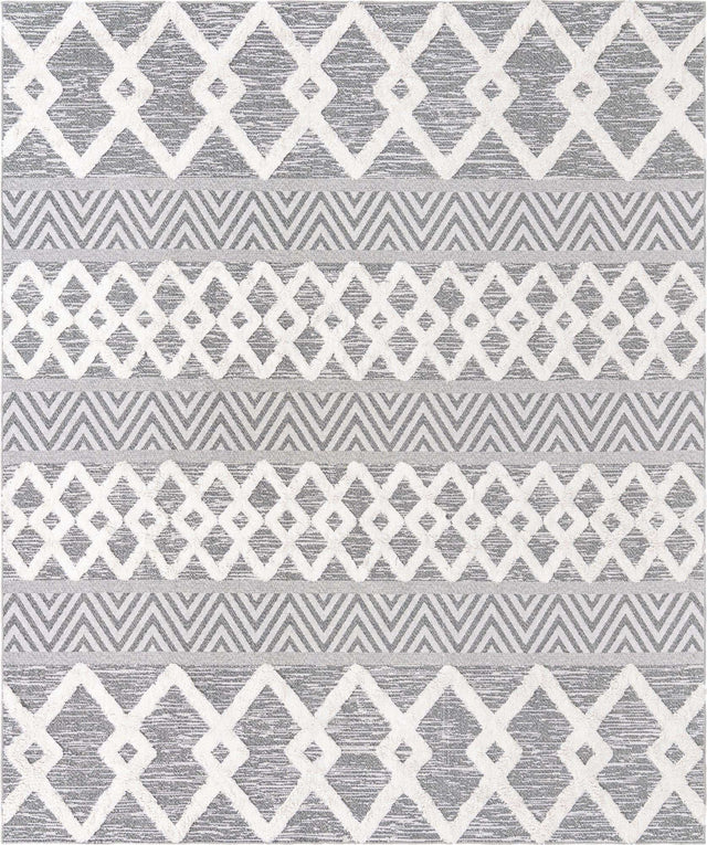 Anthracite Gray 8' 3 x 10' Sabrina Soto Casa Rectangle Area Rug 100% Cotton Geometric Pattern All Natural Material Eco Friendly Carpet for Sale at Rug Engine
