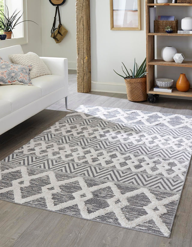 Anthracite Gray 1' 3 x 1' 4 Sabrina Soto Casa Sample Area Rug 100% Cotton Geometric Pattern All Natural Material Eco Friendly Carpet for Sale at Rug Engine