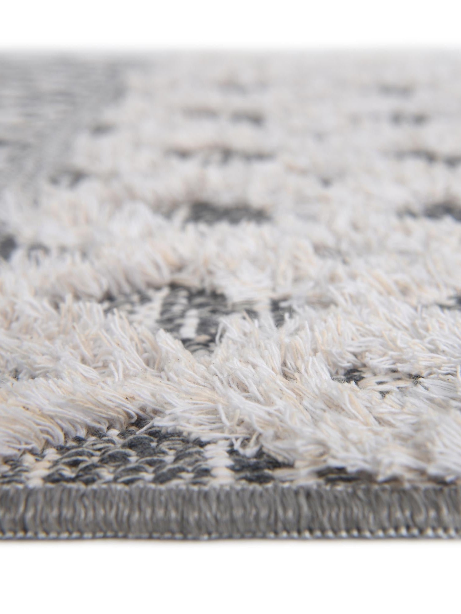 Anthracite Gray 4' 5 x 6' Sabrina Soto Casa Rectangle Area Rug 100% Cotton Geometric Pattern All Natural Material Eco Friendly Carpet for Sale at Rug Engine