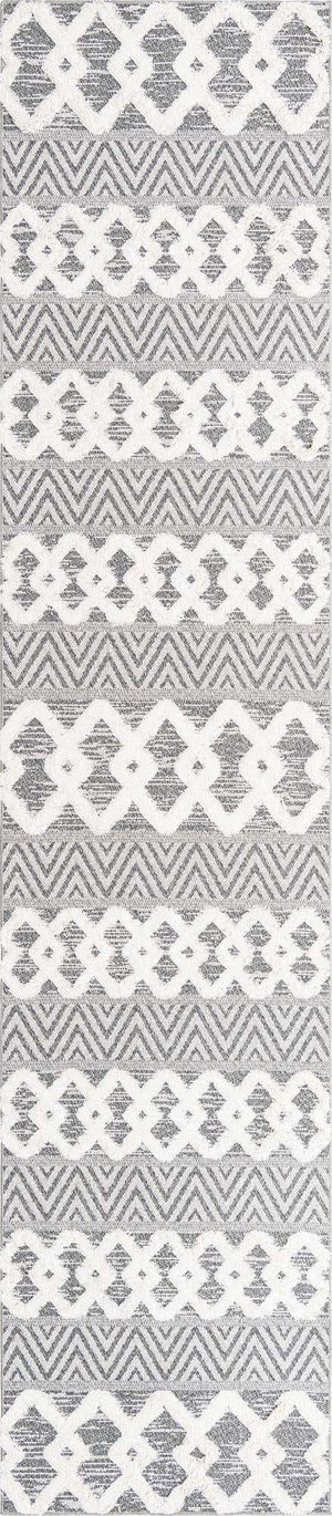 Anthracite Gray 2' 7 x 12' Sabrina Soto Casa Runner Area Rug 100% Cotton Geometric Pattern All Natural Material Eco Friendly Carpet for Sale at Rug Engine