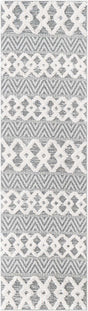 Anthracite Gray 2' 3 x 8' Sabrina Soto Casa Runner Area Rug 100% Cotton Geometric Pattern All Natural Material Eco Friendly Carpet for Sale at Rug Engine