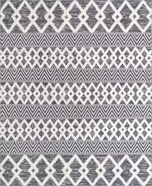 Black 9' 10 x 12' Sabrina Soto Casa Rectangle Area Rug 100% Cotton Geometric Pattern All Natural Material Eco Friendly Carpet for Sale at Rug Engine