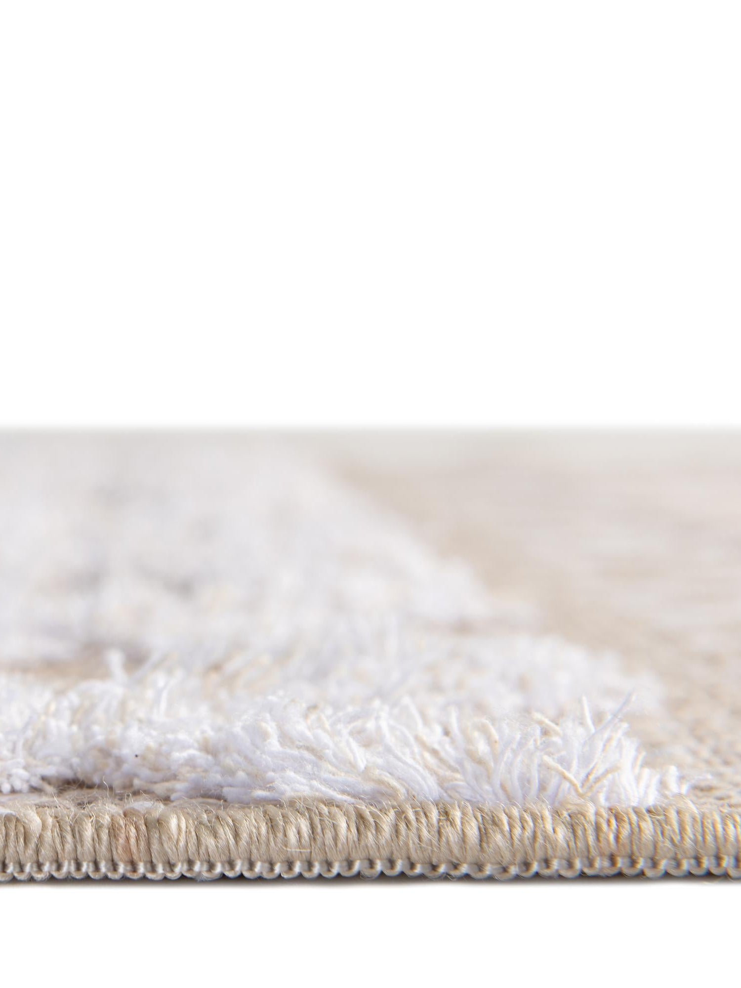 Beige 6' 4 x 9' Sabrina Soto Casa Rectangle Area Rug 100% Cotton Geometric Pattern All Natural Material Eco Friendly Carpet for Sale at Rug Engine