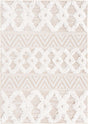 Beige 2' 3 x 3' Sabrina Soto Casa Rectangle Area Rug 100% Cotton Geometric Pattern All Natural Material Eco Friendly Carpet for Sale at Rug Engine