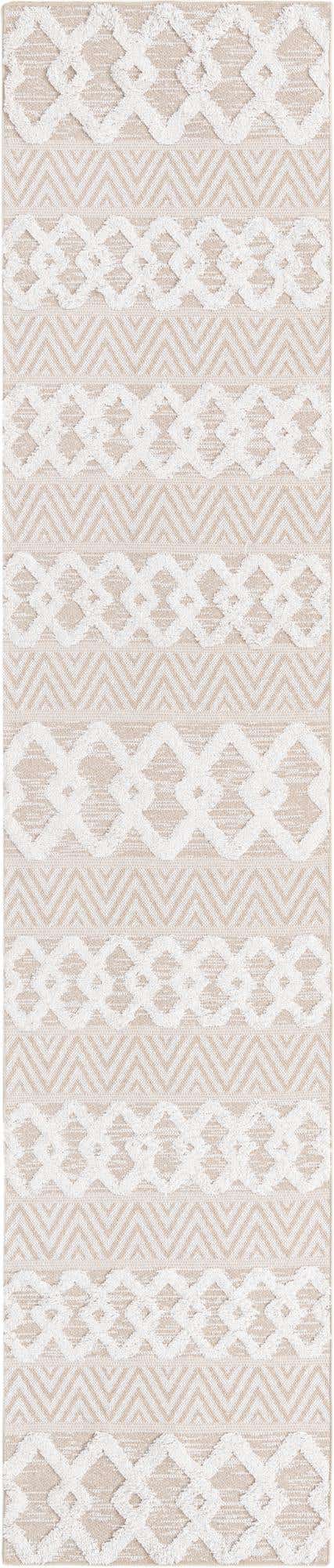 Beige 2' 7 x 12' Sabrina Soto Casa Runner Area Rug 100% Cotton Geometric Pattern All Natural Material Eco Friendly Carpet for Sale at Rug Engine