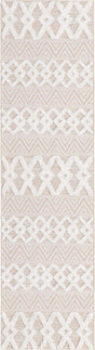 Beige 2' 3 x 8' Sabrina Soto Casa Runner Area Rug 100% Cotton Geometric Pattern All Natural Material Eco Friendly Carpet for Sale at Rug Engine