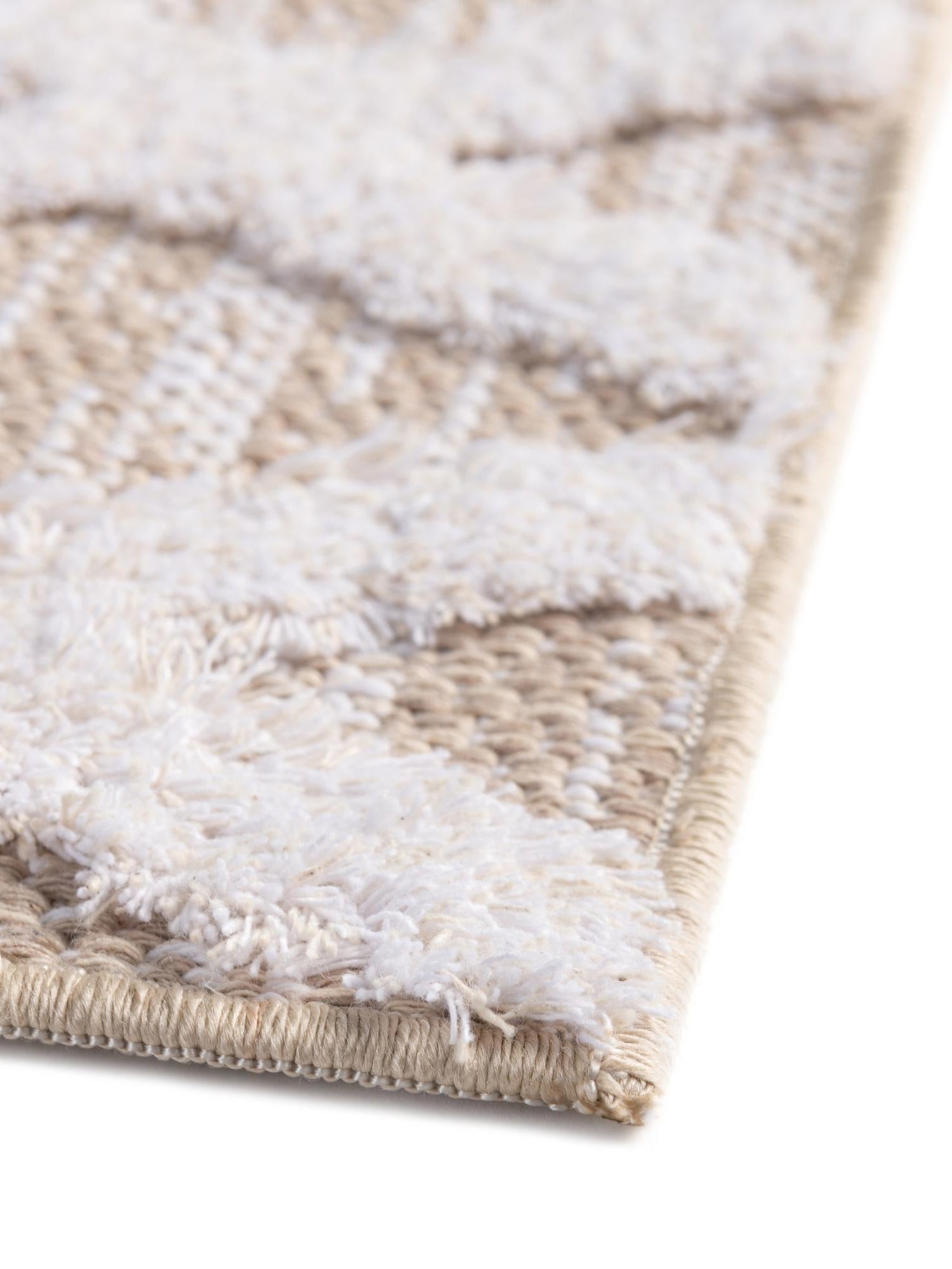 Beige 2' 7 x 12' Sabrina Soto Casa Runner Area Rug 100% Cotton Geometric Pattern All Natural Material Eco Friendly Carpet for Sale at Rug Engine
