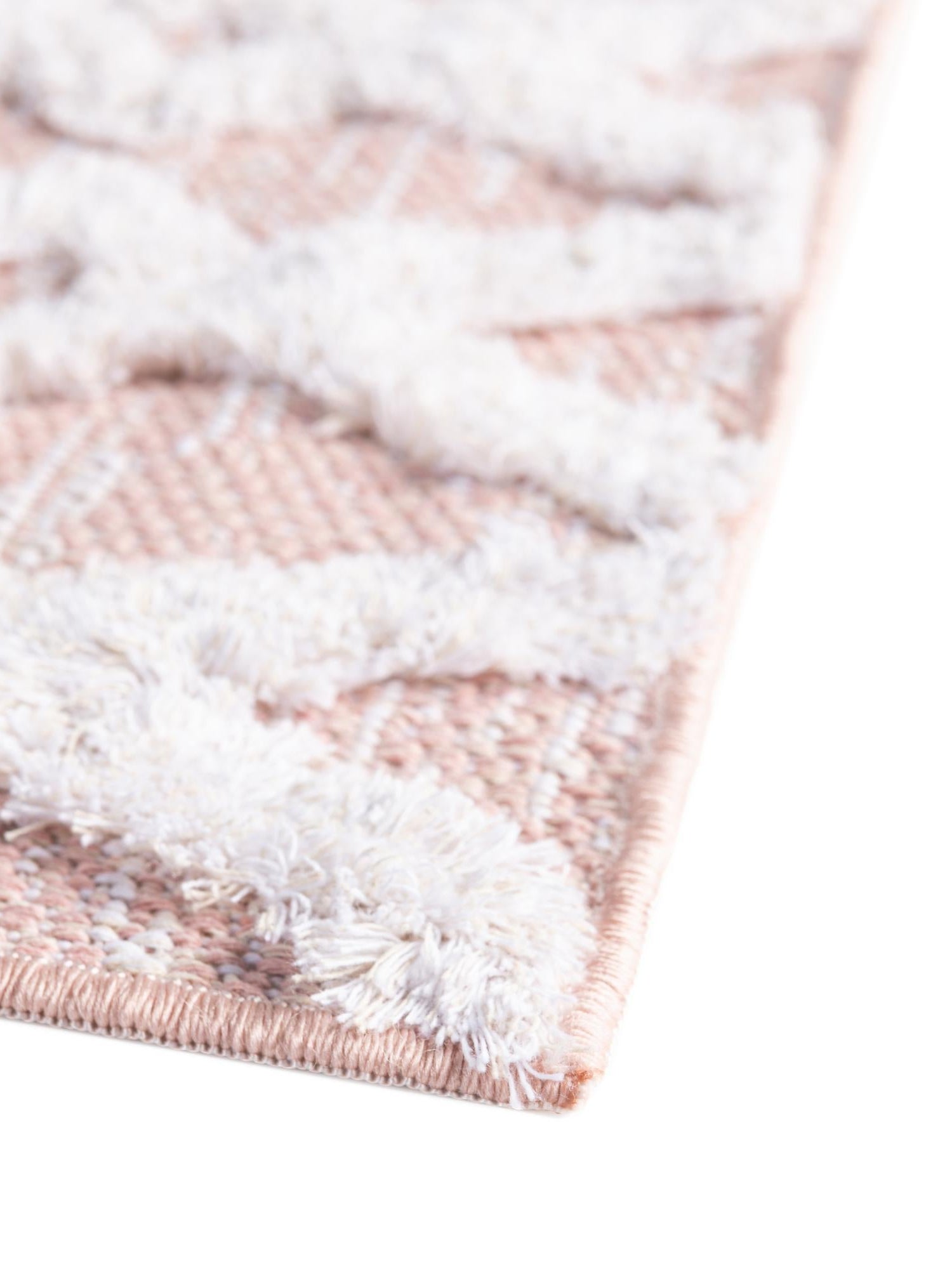 Pink 2' 3 x 3' Sabrina Soto Casa Rectangle Area Rug 100% Cotton Geometric Pattern All Natural Material Eco Friendly Carpet for Sale at Rug Engine