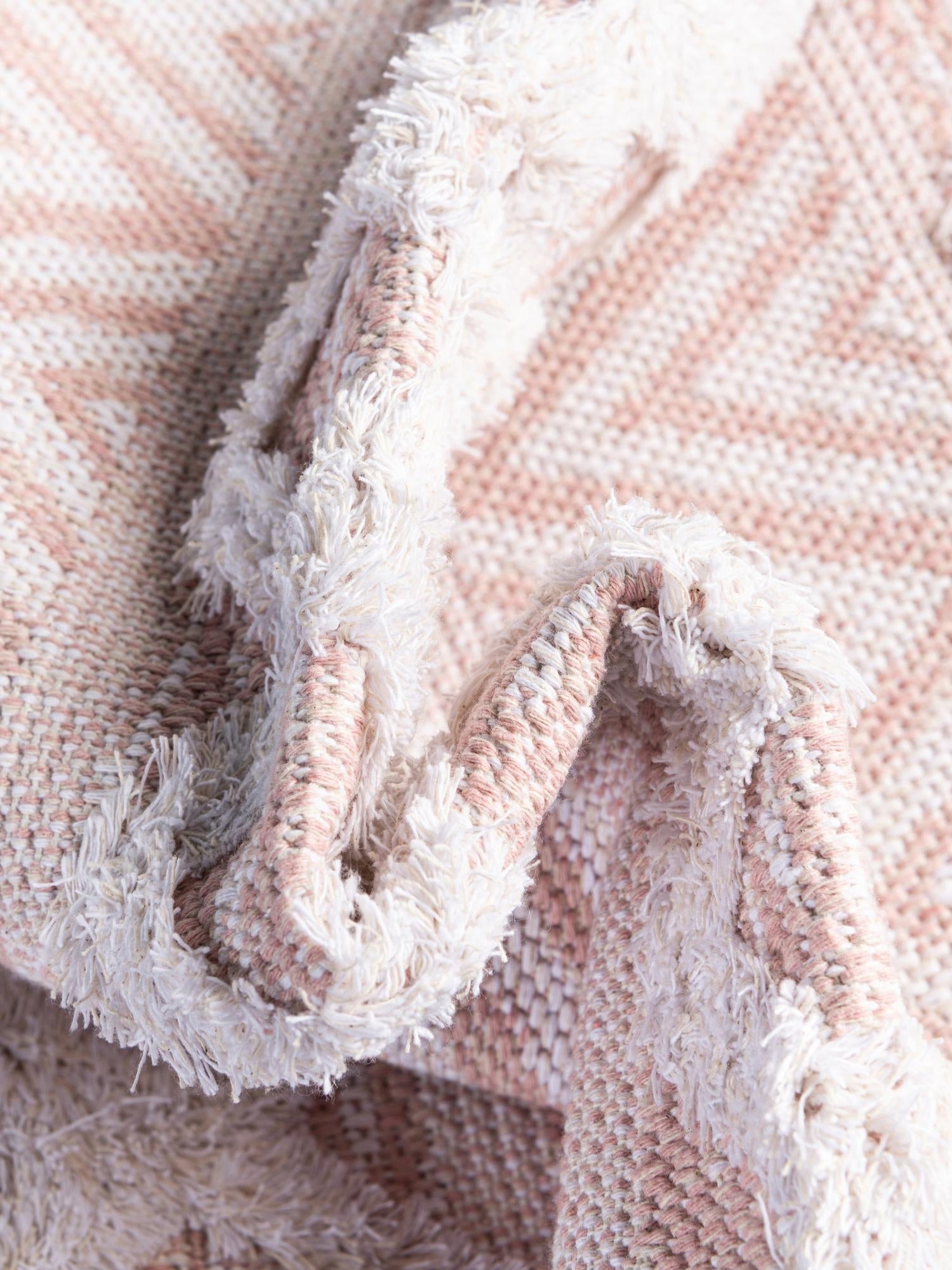 Pink 8' 3 x 10' Sabrina Soto Casa Rectangle Area Rug 100% Cotton Geometric Pattern All Natural Material Eco Friendly Carpet for Sale at Rug Engine