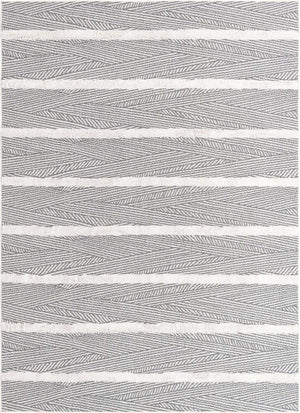 Anthracite Gray 6' 4 x 9' Sabrina Soto Casa Rectangle Area Rug 100% Cotton Geometric Pattern All Natural Material Eco Friendly Carpet for Sale at Rug Engine