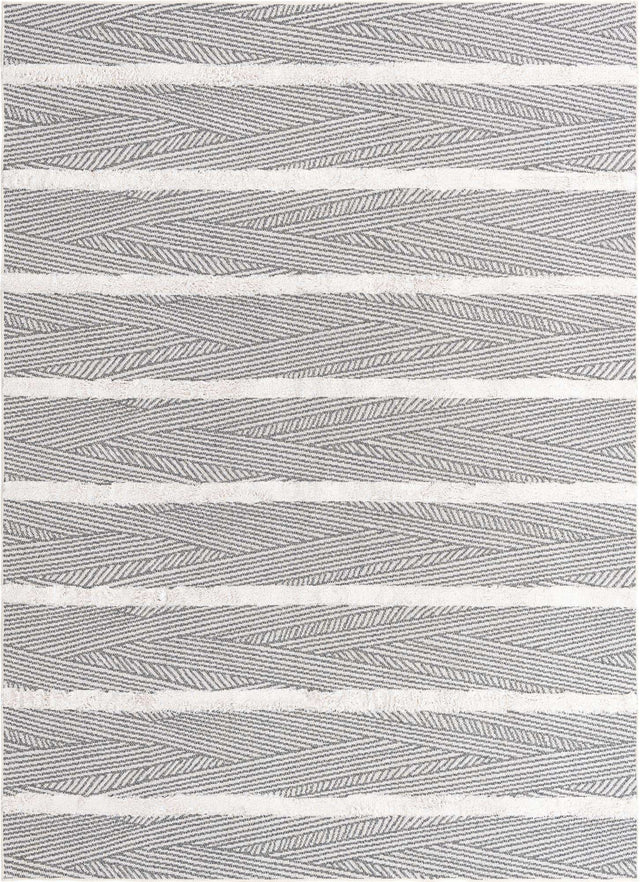 Anthracite Gray 6' 4 x 9' Sabrina Soto Casa Rectangle Area Rug 100% Cotton Geometric Pattern All Natural Material Eco Friendly Carpet for Sale at Rug Engine