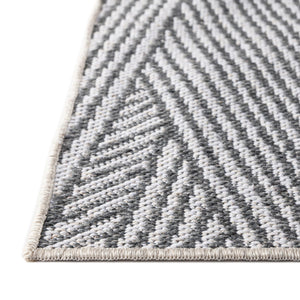 Anthracite Gray 2' 3 x 3' Sabrina Soto Casa Rectangle Area Rug 100% Cotton Geometric Pattern All Natural Material Eco Friendly Carpet for Sale at Rug Engine