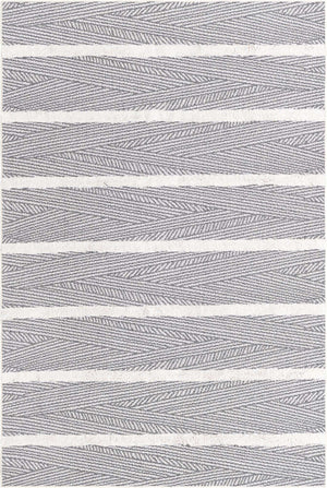 Anthracite Gray 5' 3 x 8' Sabrina Soto Casa Rectangle Area Rug 100% Cotton Geometric Pattern All Natural Material Eco Friendly Carpet for Sale at Rug Engine