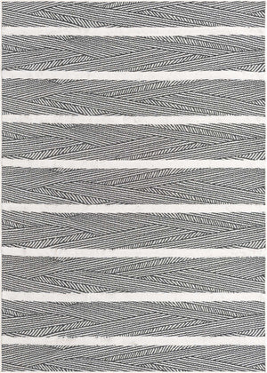 Black 6' 4 x 9' Sabrina Soto Casa Rectangle Area Rug 100% Cotton Geometric Pattern All Natural Material Eco Friendly Carpet for Sale at Rug Engine