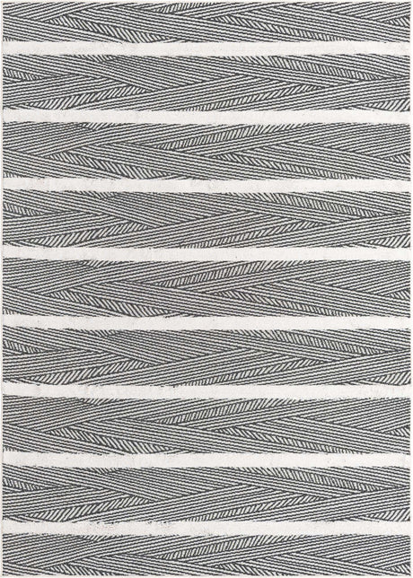 Black 6' 4 x 9' Sabrina Soto Casa Rectangle Area Rug 100% Cotton Geometric Pattern All Natural Material Eco Friendly Carpet for Sale at Rug Engine