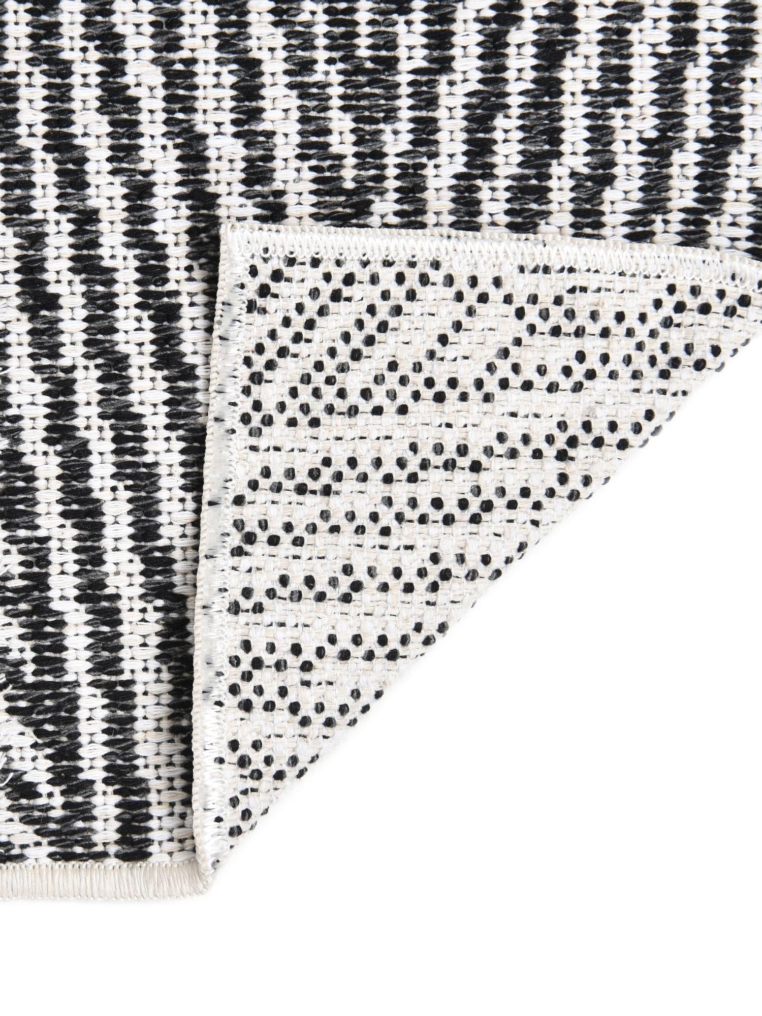 Black 8' 3 x 10' Sabrina Soto Casa Rectangle Area Rug 100% Cotton Geometric Pattern All Natural Material Eco Friendly Carpet for Sale at Rug Engine