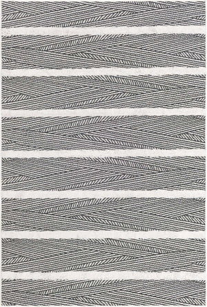 Black 5' 3 x 8' Sabrina Soto Casa Rectangle Area Rug 100% Cotton Geometric Pattern All Natural Material Eco Friendly Carpet for Sale at Rug Engine