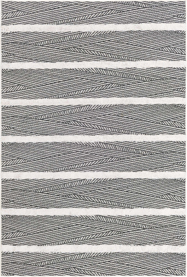 Black 5' 3 x 8' Sabrina Soto Casa Rectangle Area Rug 100% Cotton Geometric Pattern All Natural Material Eco Friendly Carpet for Sale at Rug Engine