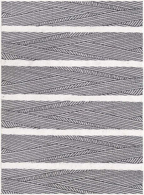 Black 4' 5 x 6' Sabrina Soto Casa Rectangle Area Rug 100% Cotton Geometric Pattern All Natural Material Eco Friendly Carpet for Sale at Rug Engine