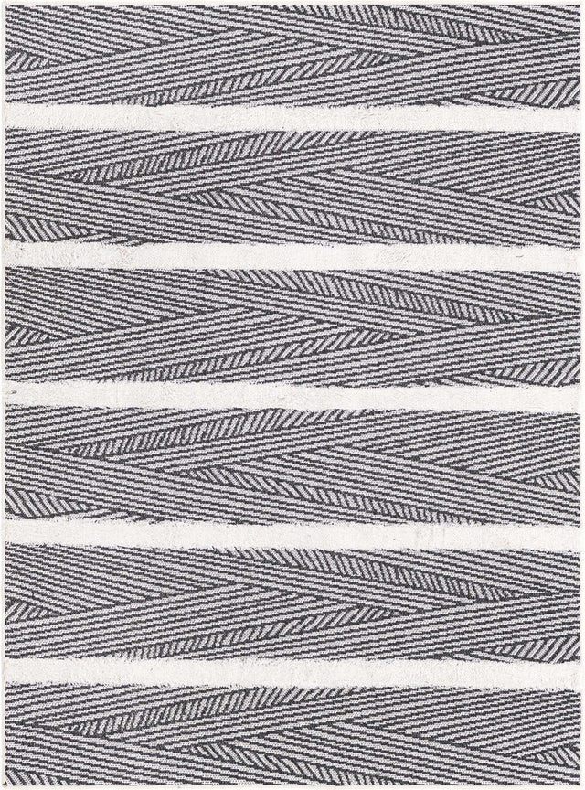 Black 4' 5 x 6' Sabrina Soto Casa Rectangle Area Rug 100% Cotton Geometric Pattern All Natural Material Eco Friendly Carpet for Sale at Rug Engine