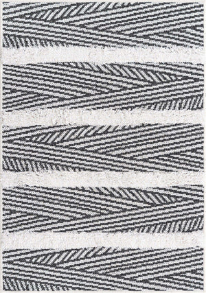 Black 2' 3 x 3' Sabrina Soto Casa Rectangle Area Rug 100% Cotton Geometric Pattern All Natural Material Eco Friendly Carpet for Sale at Rug Engine