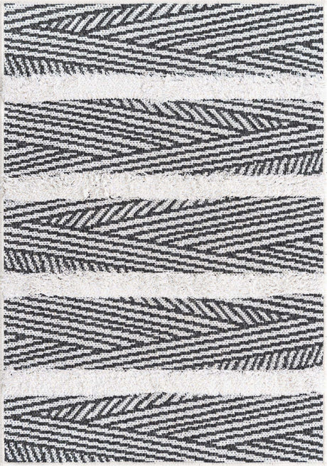 Black 2' 3 x 3' Sabrina Soto Casa Rectangle Area Rug 100% Cotton Geometric Pattern All Natural Material Eco Friendly Carpet for Sale at Rug Engine