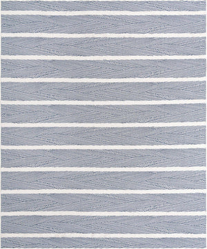 Navy Blue 9' 10 x 12' Sabrina Soto Casa Rectangle Area Rug 100% Cotton Geometric Pattern All Natural Material Eco Friendly Carpet for Sale at Rug Engine