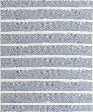 Navy Blue 8' 3 x 10' Sabrina Soto Casa Rectangle Area Rug 100% Cotton Geometric Pattern All Natural Material Eco Friendly Carpet for Sale at Rug Engine